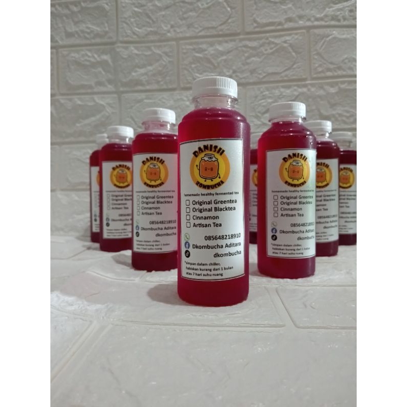 

teh kombucha buah naga siap minum danishkombucha12