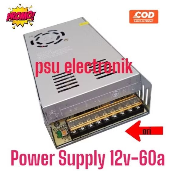 Power Supply 12V 60A Power Supply Small 60 Ampere 12 Volt 730W Murni 60 Amper