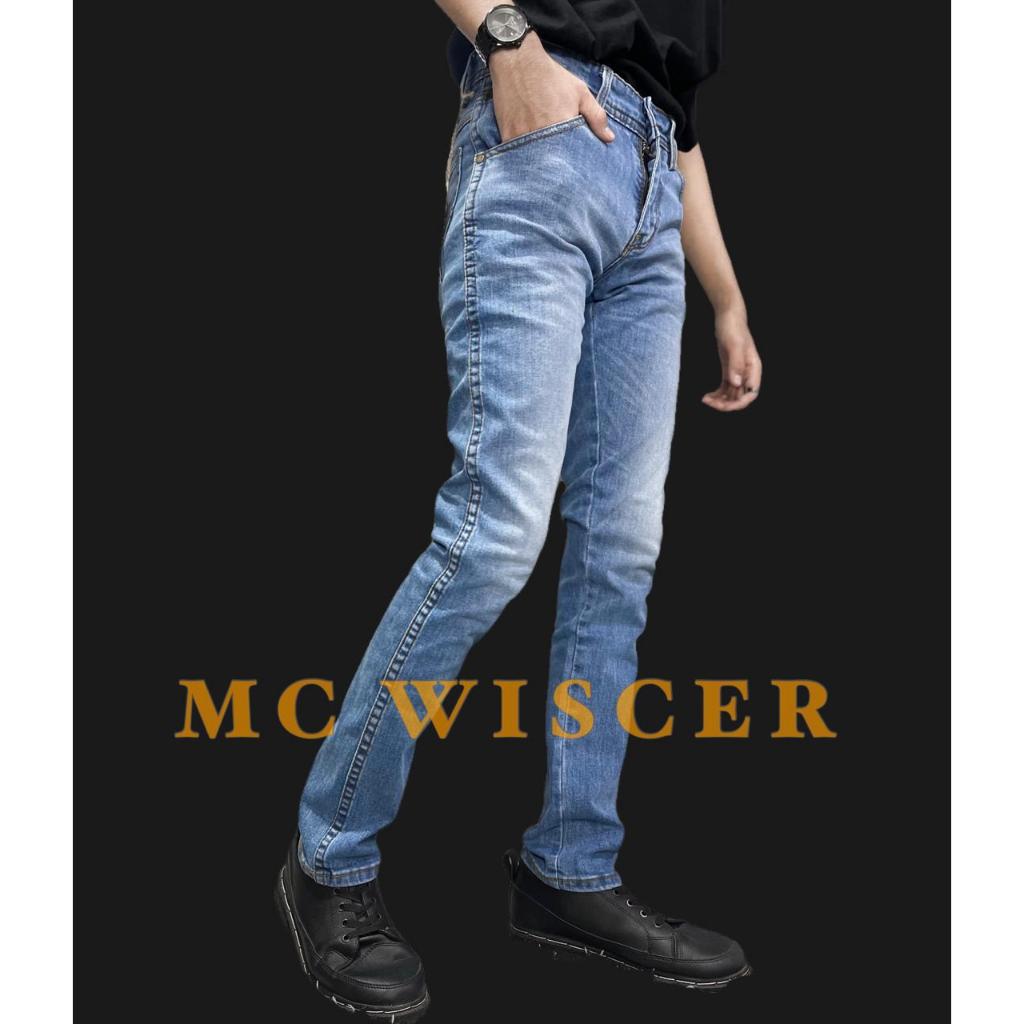 celana panjang jeans pria mc wiscer model polos terlaris / mc wiscer panjang jeans polos slimfit