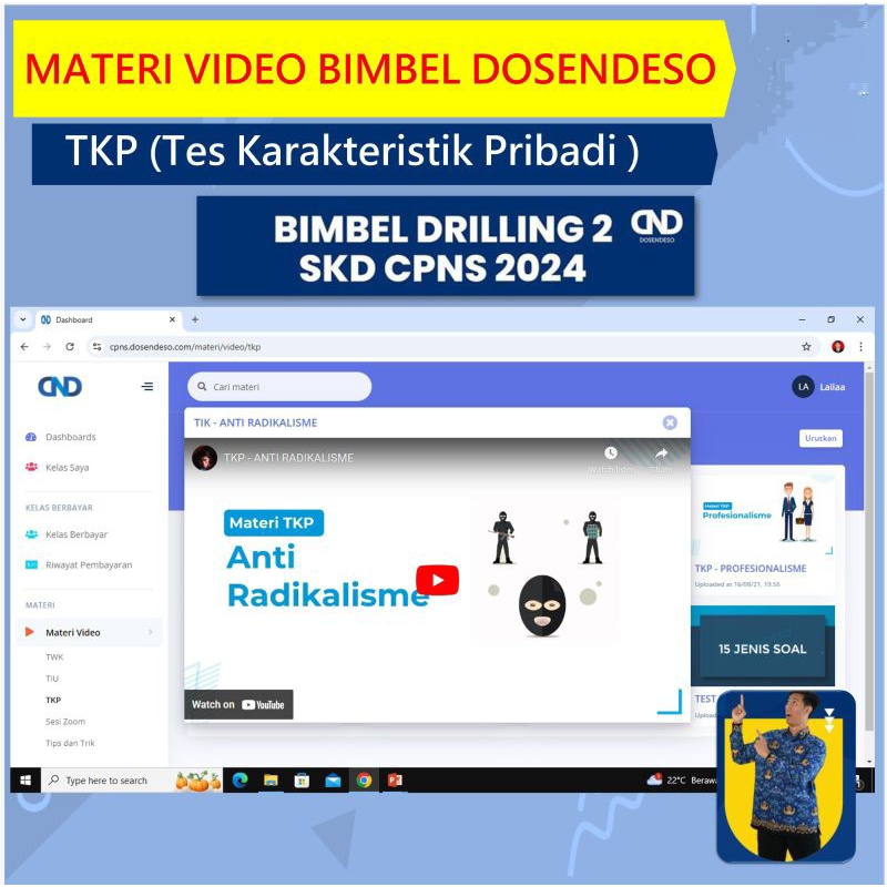 Rekaman Video Materi TKP Bimbel Dosendeso 2024