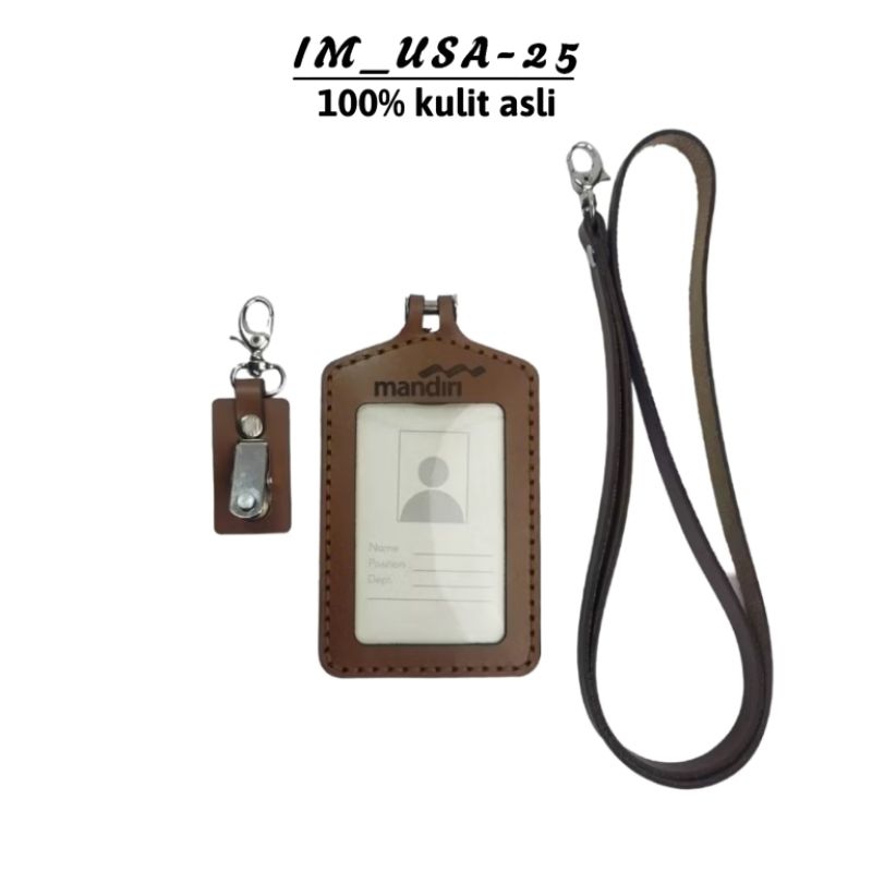 

Gantungan Name Tag |M| Tempat ID Card Holder Kulit + Lanyard Custom Free Desain & Grafir | Lanyard custom | Lanyard Kulit | Gantungan ID Card Custom Nama | Name Tag custom nama | Name tag Kulit | name tag custom