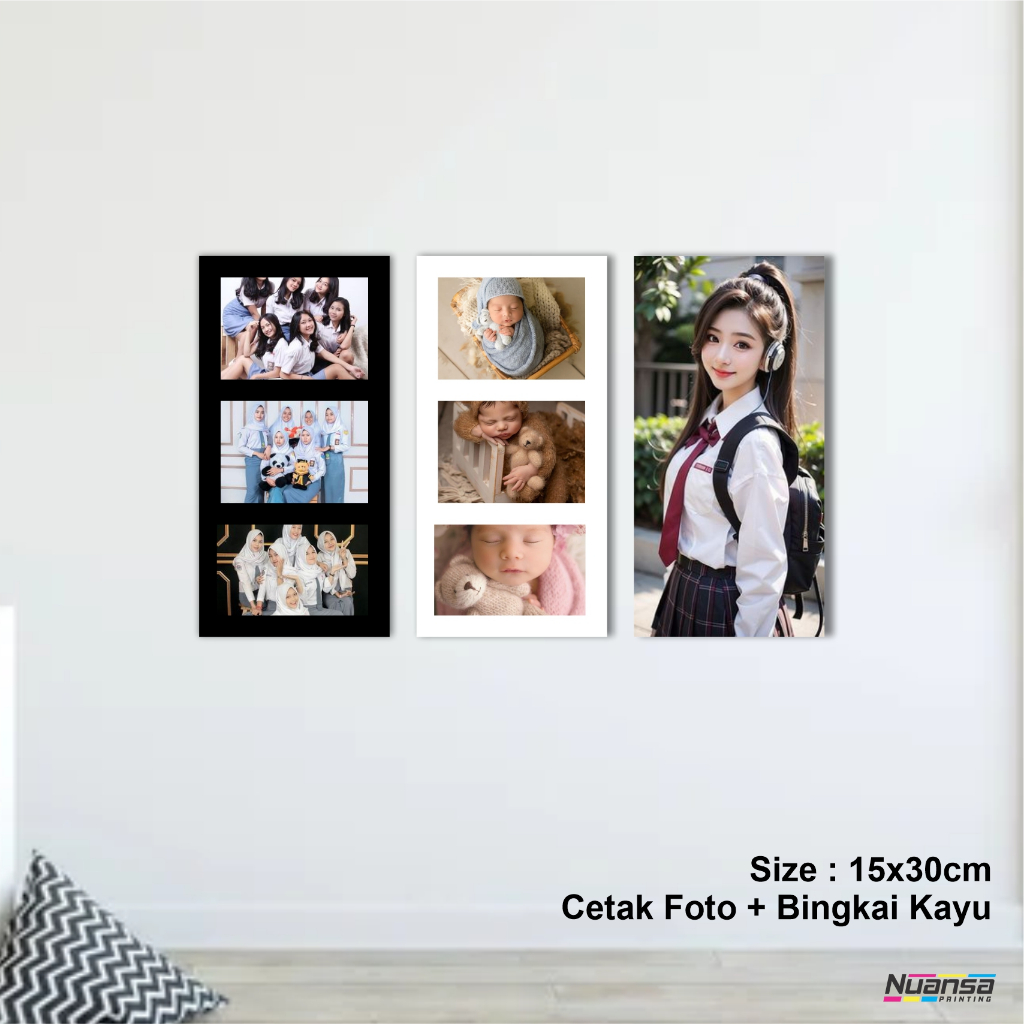 CETAK FOTO MEDIA PAPAN / KAYU MDF UKURAN 15x30cm