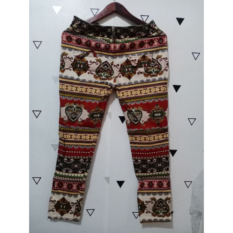Celana Wanita Full Motif Preloved
