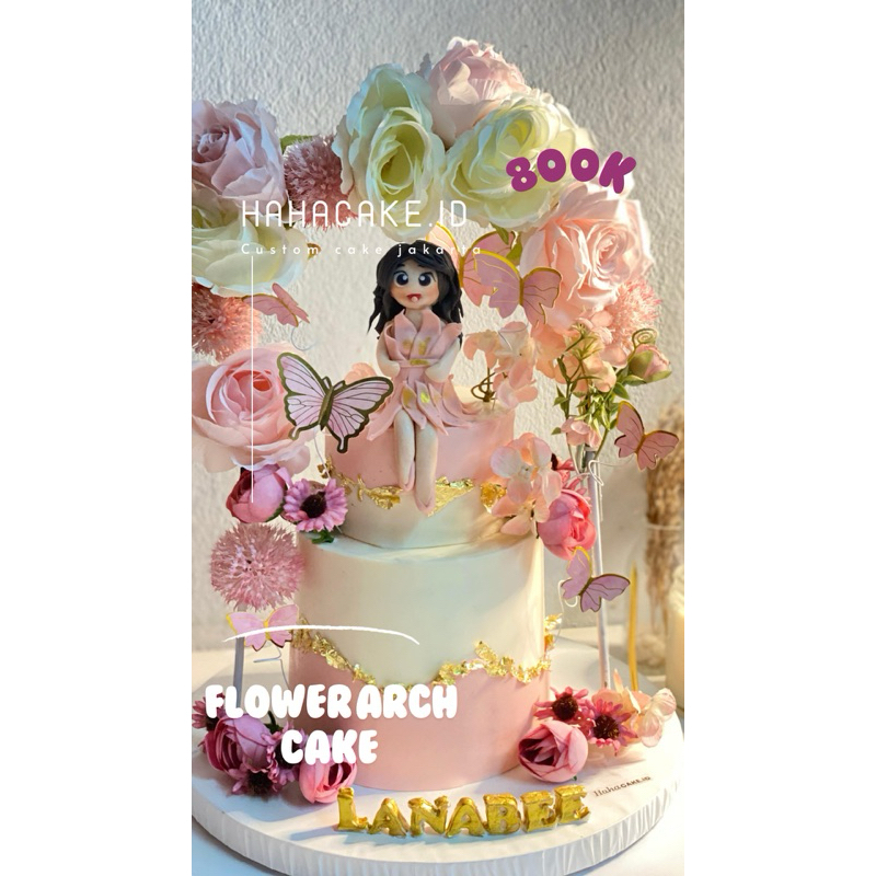 

custom cake arch 2 tier kue ultah anak bebas custom/ kue ulang tahun anak 2 tingkat / 2tier