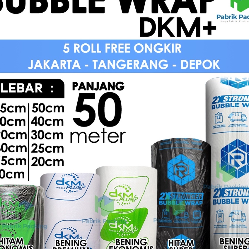 

FG2 PLASTIK BUBBLE WRAP DKM TEBAL BUBBLE PACKING 5 METER