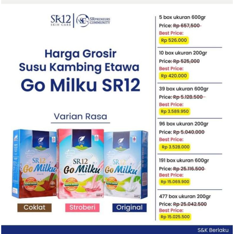 

Susu Kesehatan gomliku SR12 (600gr)