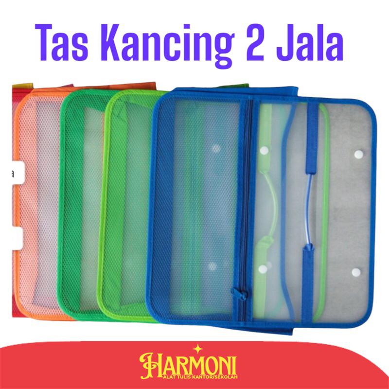 

1/2 lusin tempat file/tas kancing 2 jala/grosir atk