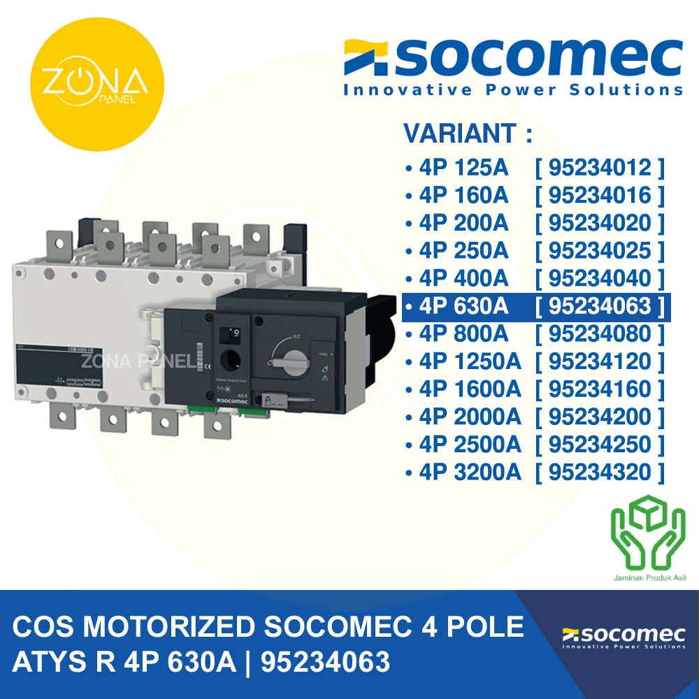 COS CHANGE OVER SWITCH MOTORIZED SOCOMEC ATYS R 4P 630A 95234063