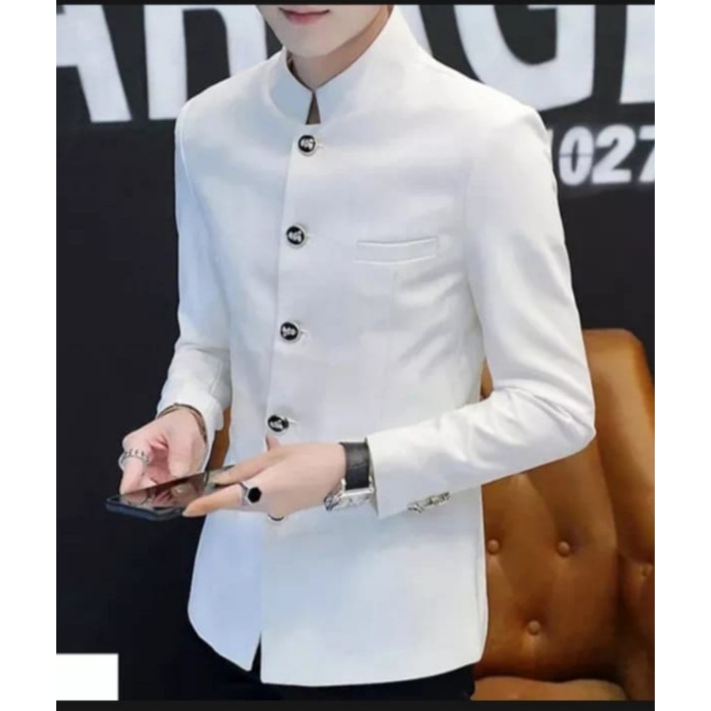 baju muslim pria dewasa kerah satu dan kerah dua model jas ko atau panjang koko dari lks fashion