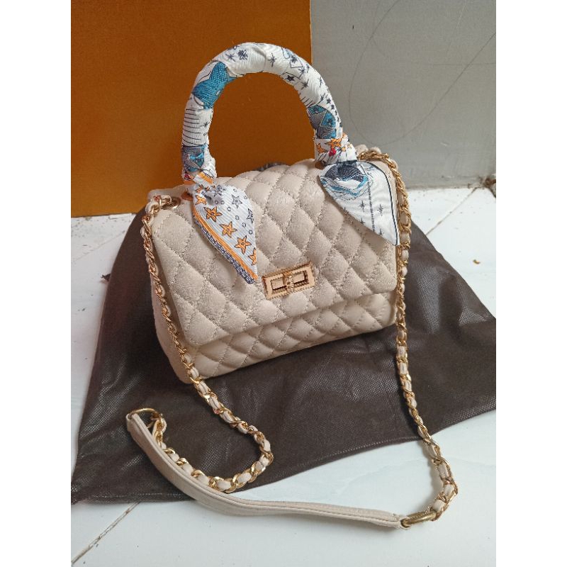 Tas pesta kulit domba asli