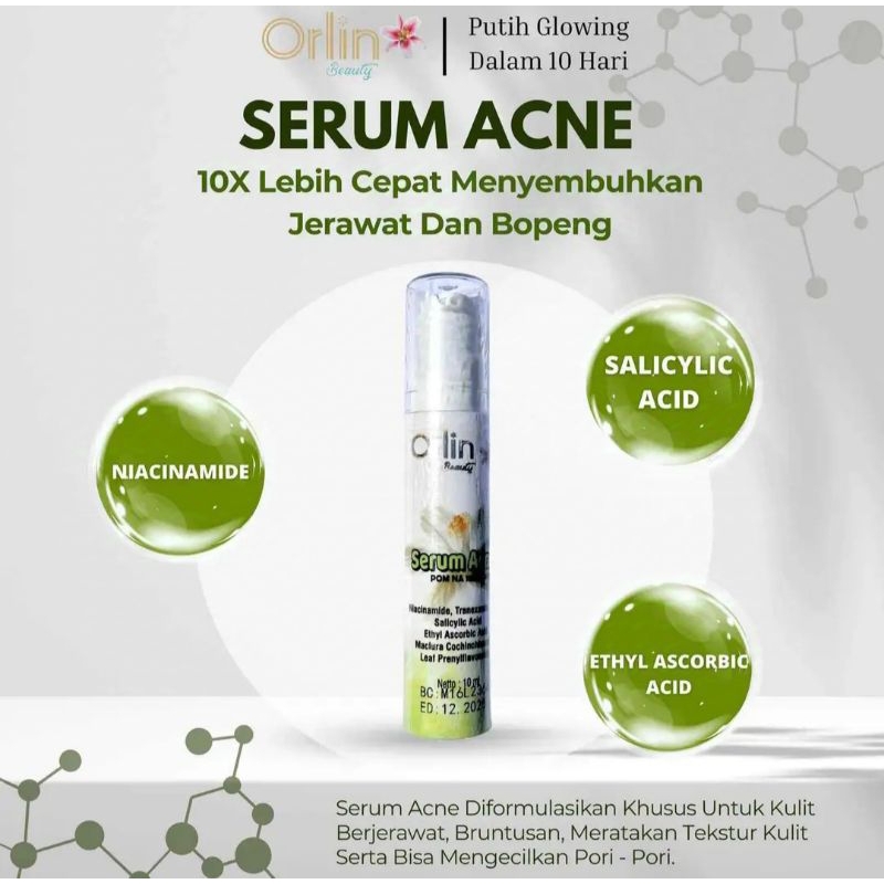 SERUM ACNE ORLIN BEAUTY/SERUM KULIT SENSITIF/SERUM JERAWAT