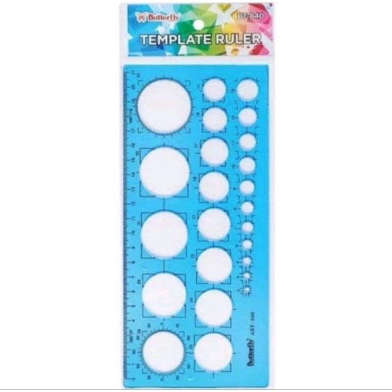 

Penggaris Bulat BT-840 Butterfly Garisan Lingkaran