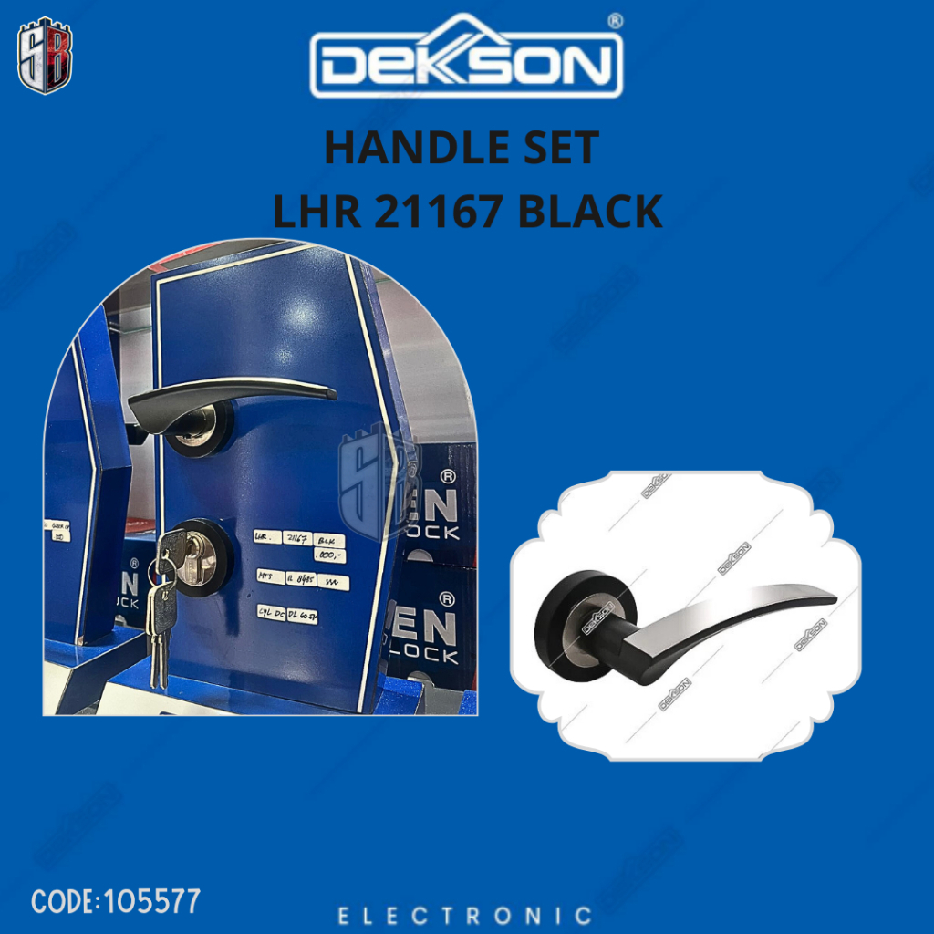 (105577) DEKSON HANDLE SET  LHR 21167 BLK. GAGANG PINTU 1