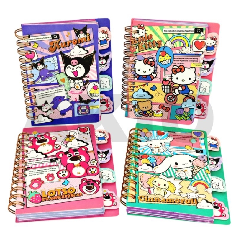 

Notebook Mini Aesthetic A7 Hardcover Spiral Karakter HELLO KITTY KUROMI CINNAMOROLL BERUANG BEAR LOTSO 74 Lb Murah Tebal Lucu Buku Kecil Catatan Notes Diary Sekolah Kuliah Kampus Kantor SH-100K-05