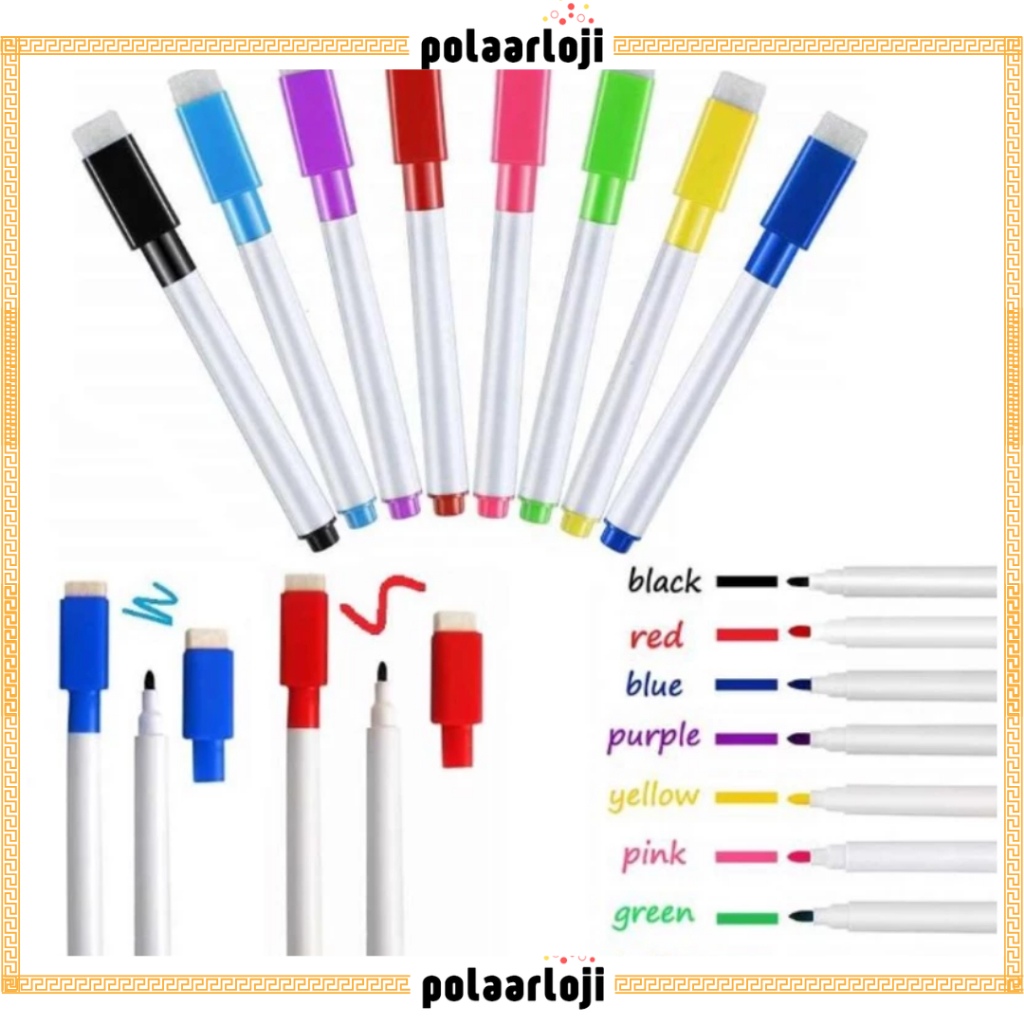 

PA Spidol Penghapus Spidol Anak Warna Warni Wipe Clean Marker Whiteboard Marker SS190