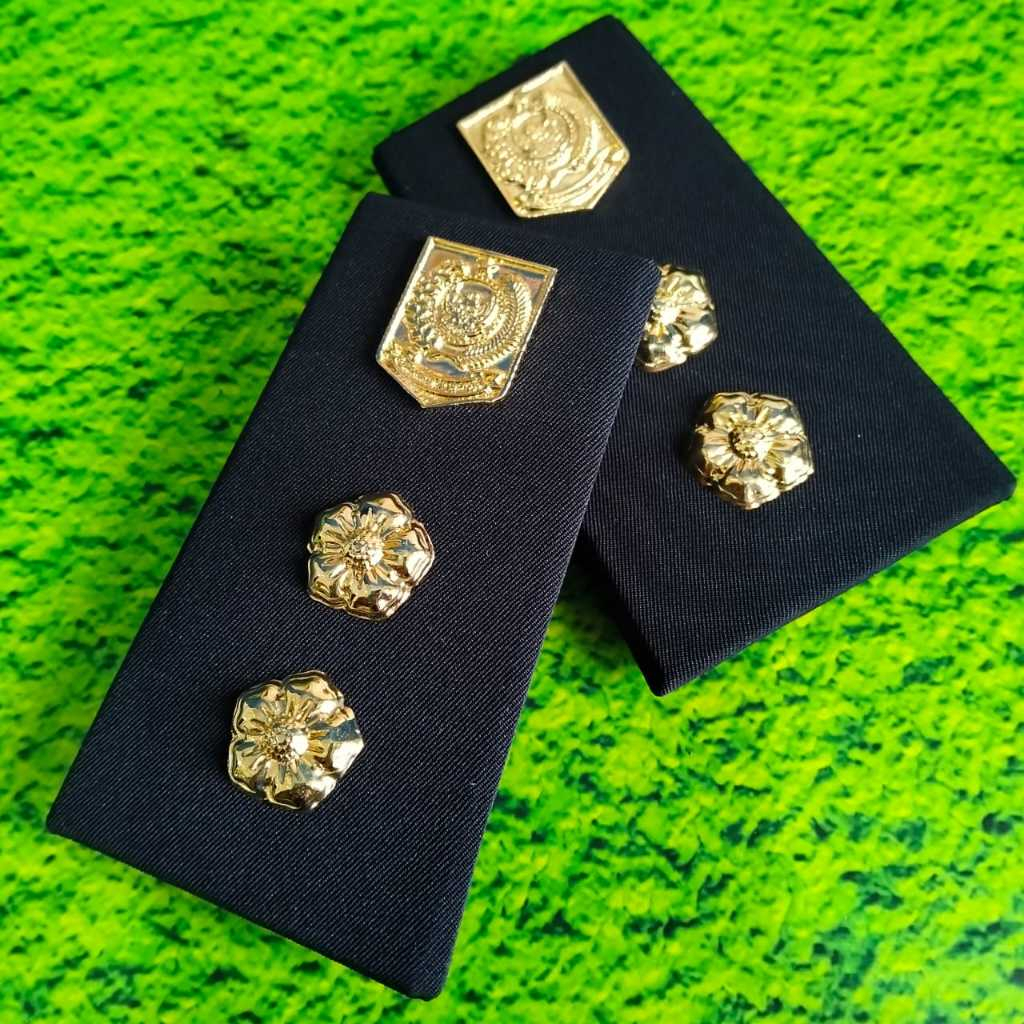 PANGKAT PDH LURAH KAIN BIRU TANPA LIS LUXURY