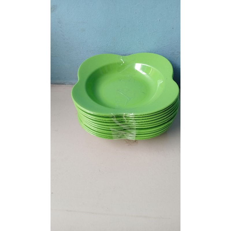 piring plastik 1 lusin