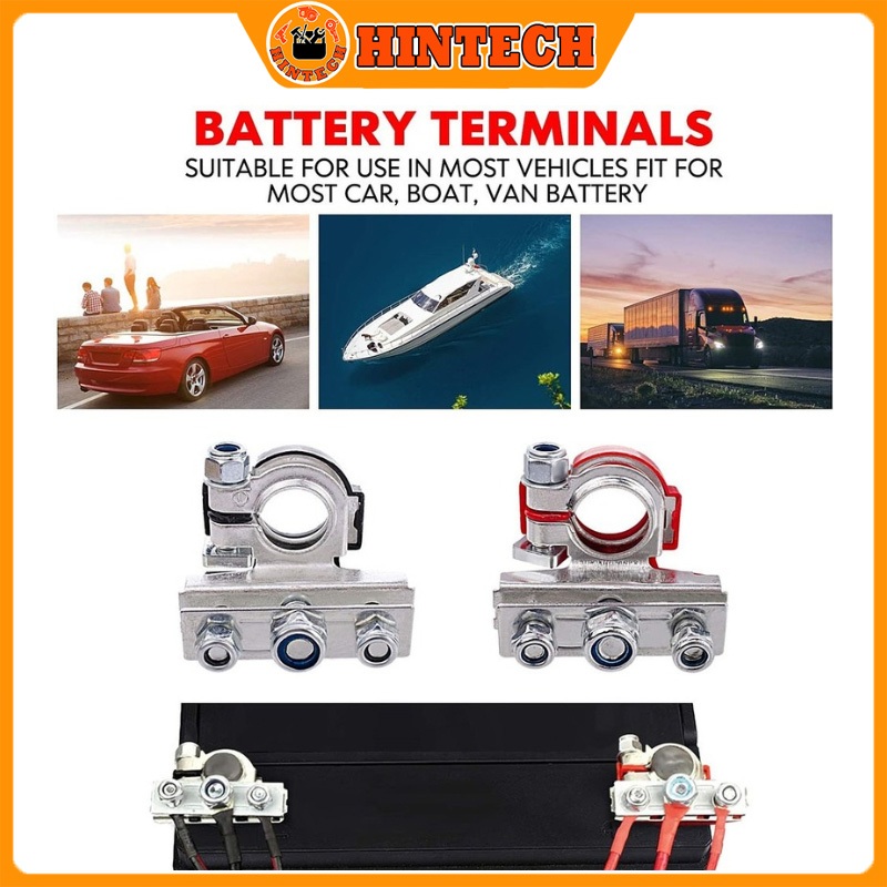 2pcs Klip Klem Aki Mobil Kepala Aki Universal Konektor Terminal Accu Mobil Kepala Aki Klem Aki