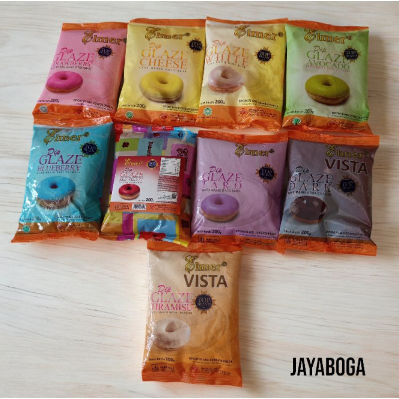 

elmer dip glaze pasta donat kue all varian