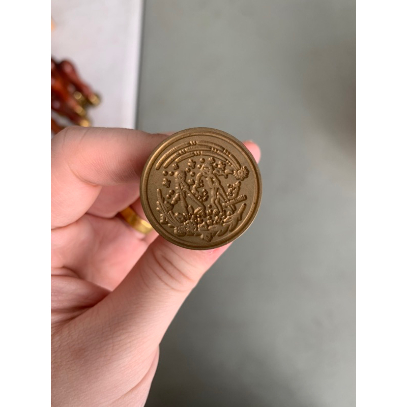 CUCI GUDANG - wax seal stamp lilin undangan bunga (bekas)