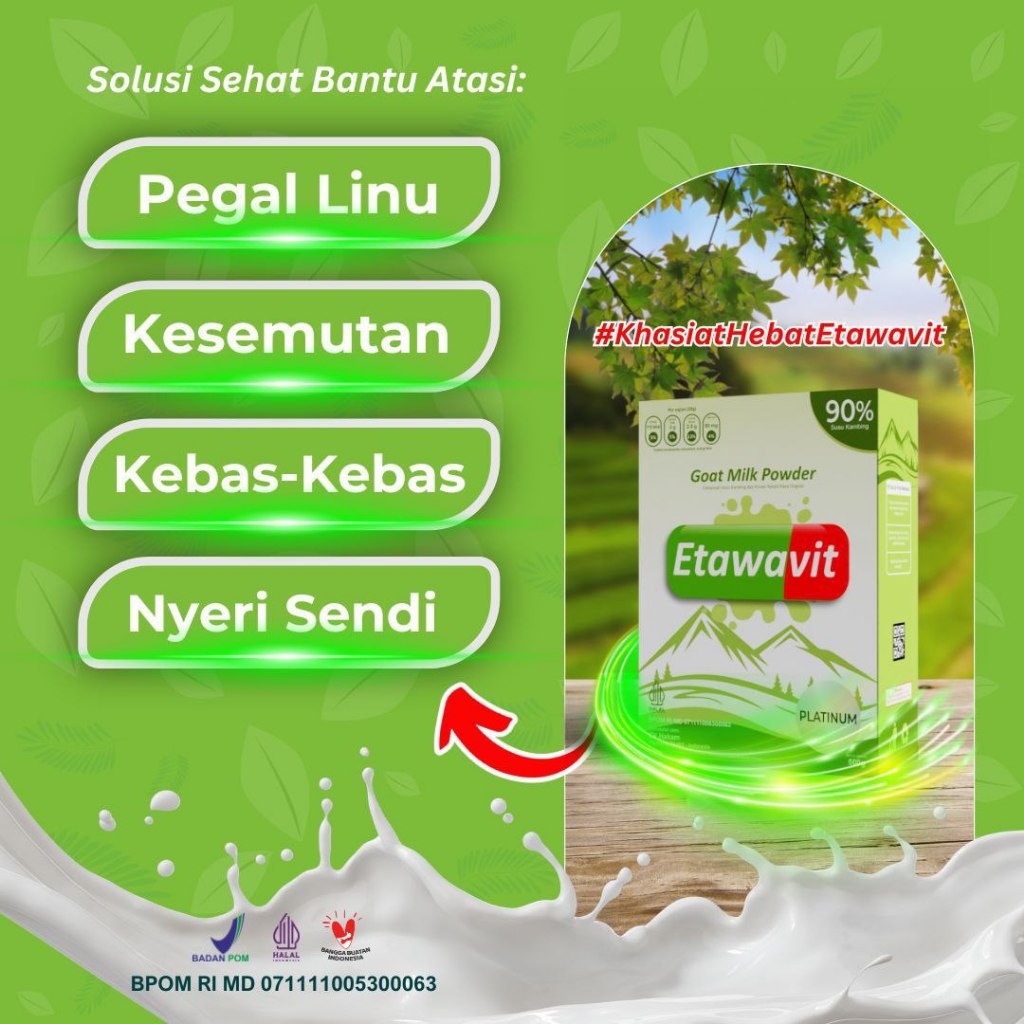 

ETAWAVIT PLATINUM Susu Kambing bubuk kandungan 90% low sugar rendah gula - 500gr