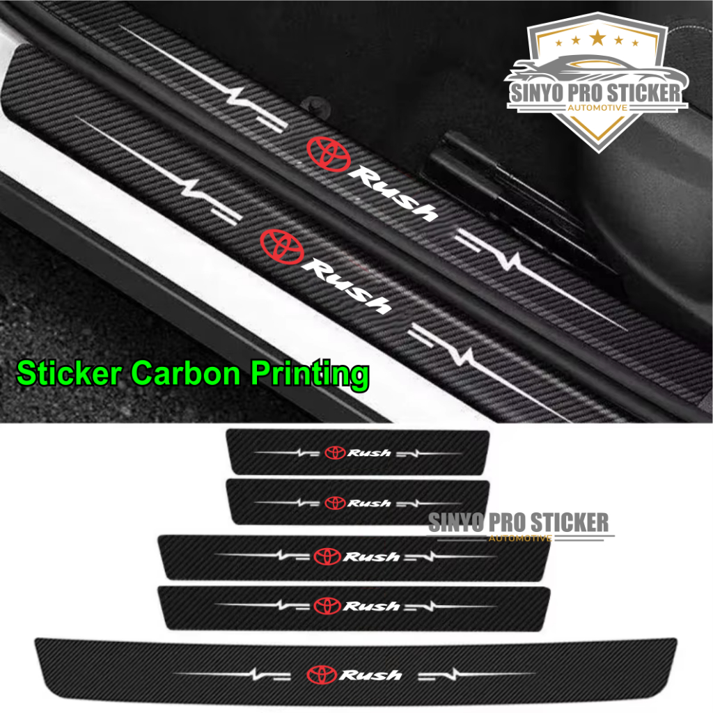 Toyota Rush Sticker Pelindung Pijakan Pintu Samping Mobil Toyota Rush MODEL PRINT BUKAN DITEMPEL