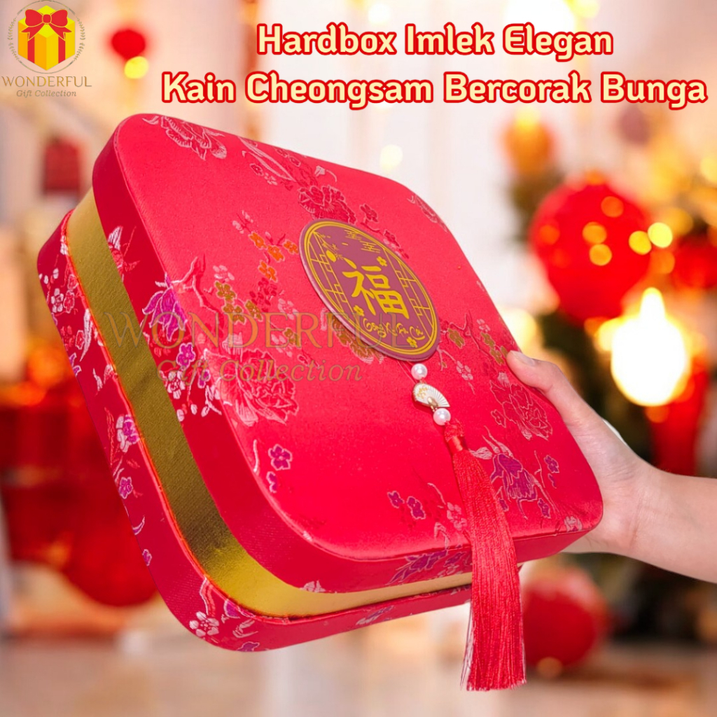 

Hardbox Imlek Kain Chongsam Bantal Box Chinese 22x22x8 CNY-OV-CH-8