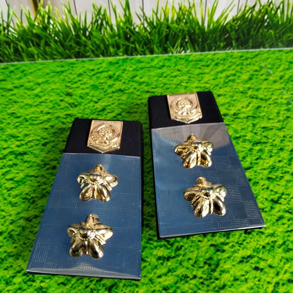 PANGKAT PDH LURAH PLAT KAIN BIRU LUXURY