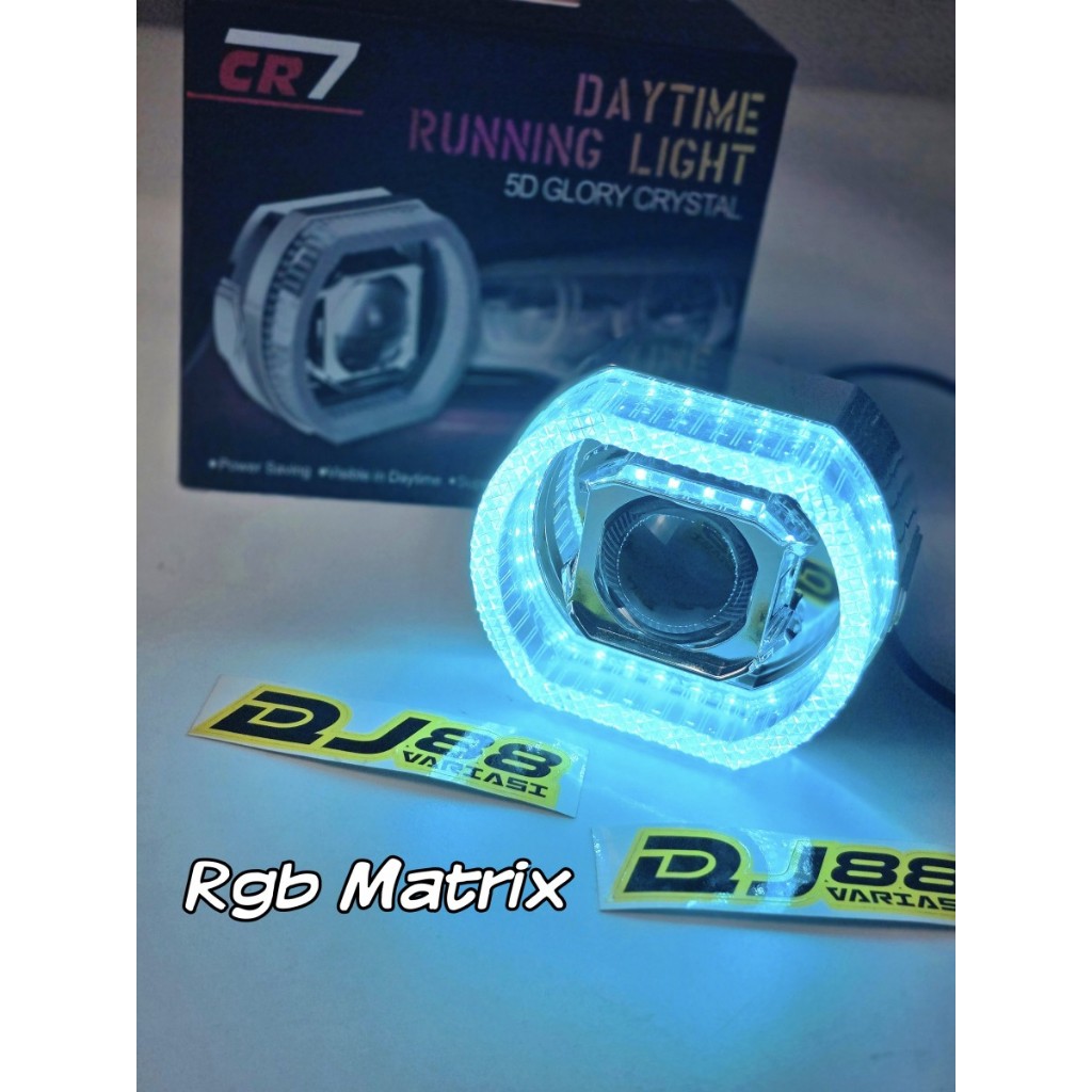 BIled Matrix rgb cr7 lampu biled projie 3inch cocok beat scoopy genio mio