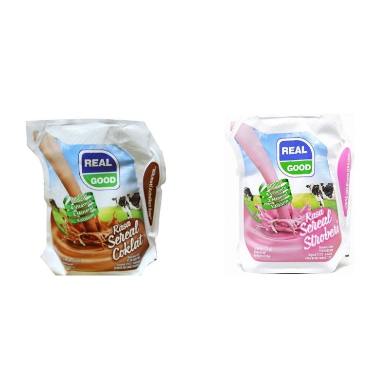 

Free Packing Kardus Susu UHT Real Good rasa sereal Strawberry Stroberi 125ml Chocolate Cokelat Coklat