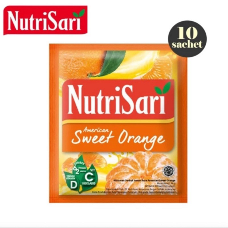 

Nutrisari Rasa Milky Orange dan Orange 1renceng/10sachet