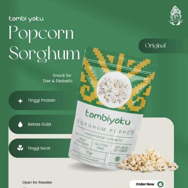 

Popped Sorghum Original - Tambiyaku Snack Diet Tinggi Protein