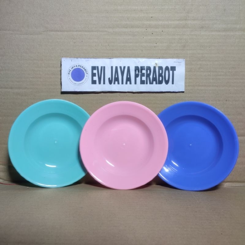 Piring Kecil Plastik / Lepek Kopi / Tempat Sambel 14,5 cm Cekung