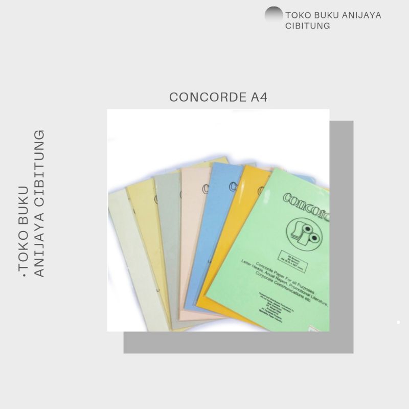 

CONCORDE A4 [160 GSM] WARNA RANDOM (1 PAK)