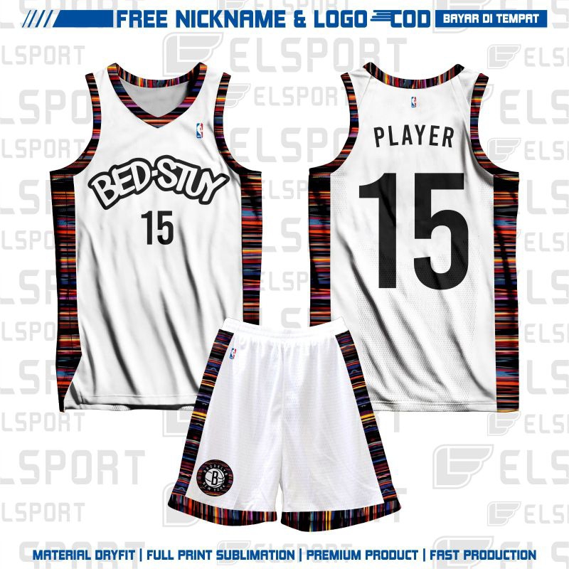 Jersey Basket Brooklyn Nets 2018 White Gratis Pasang Nama Dan No Punggung