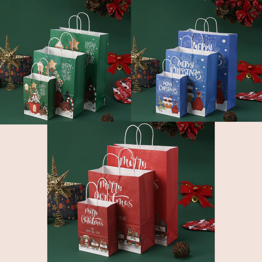 

Paper Bag Natal / Tas Kertas Kraft Christmas Hampers Hadiah Natal / Kantong Kertas Merry Christmas / Bahan Kraft Craft All Size Bahan Daur Ulang Eco Friendly Tebal Ukuran Sovenir Kado Natal / paper bag coklat paperbag | AK02Q2