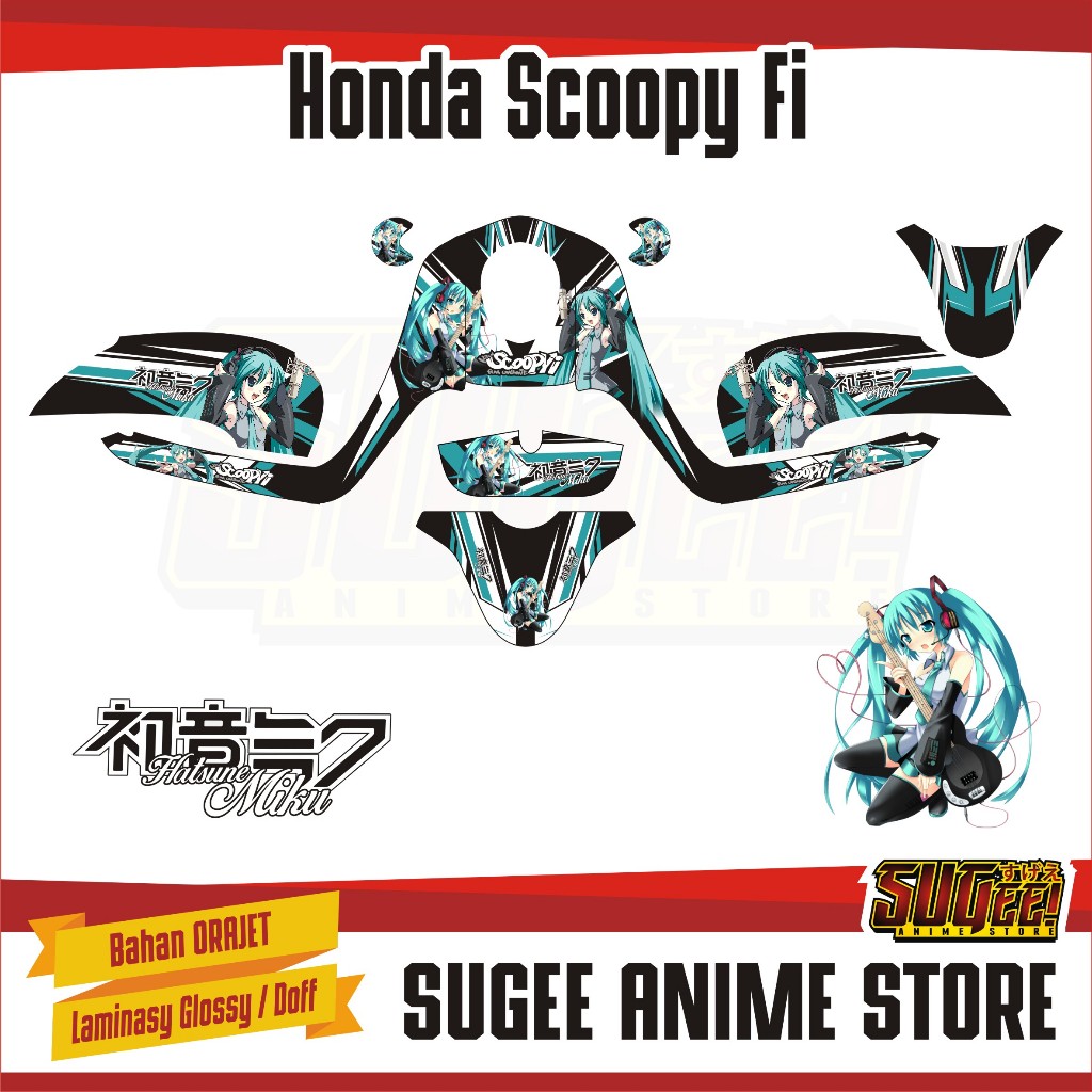 Sticker Decal Motor Honda Scoopy Fi Custom Anime