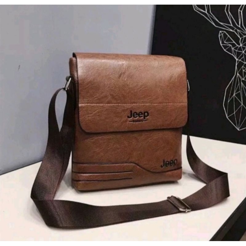 tas selempang pria asli kulit impor