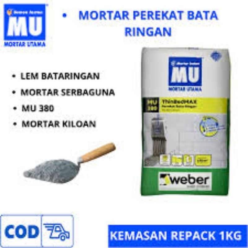 Mortar Utama MU Perekat Hebel Bata Ringan 1kg