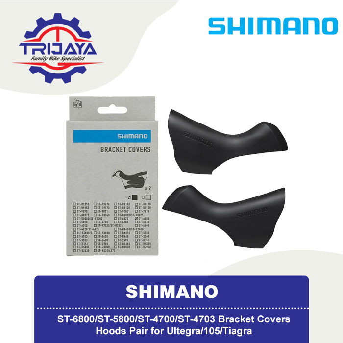 Shimano ST-6800/ST-5800/ST-4700/ST-4703 Hoods Pair for Ultegra/105/Tiagra Bracket Covers Karet Brift