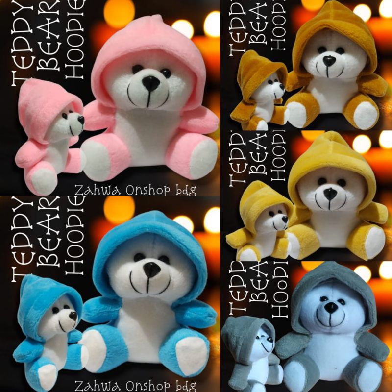 BONEKA TEDDY BEAR MINI / BONEKA HOODIE LUCU