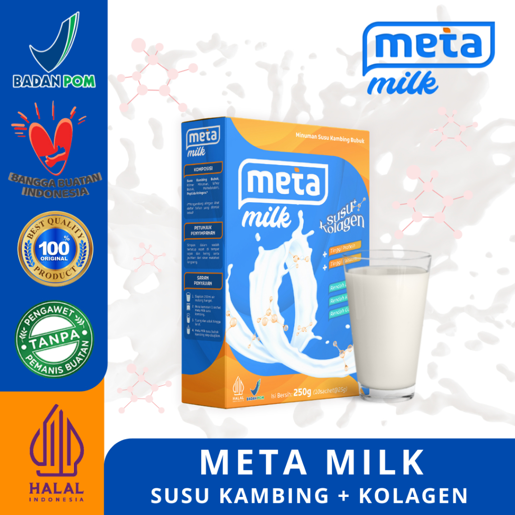 

META MILK (SUSU KAMBING ETAWA+KOLAGEN) 250gr