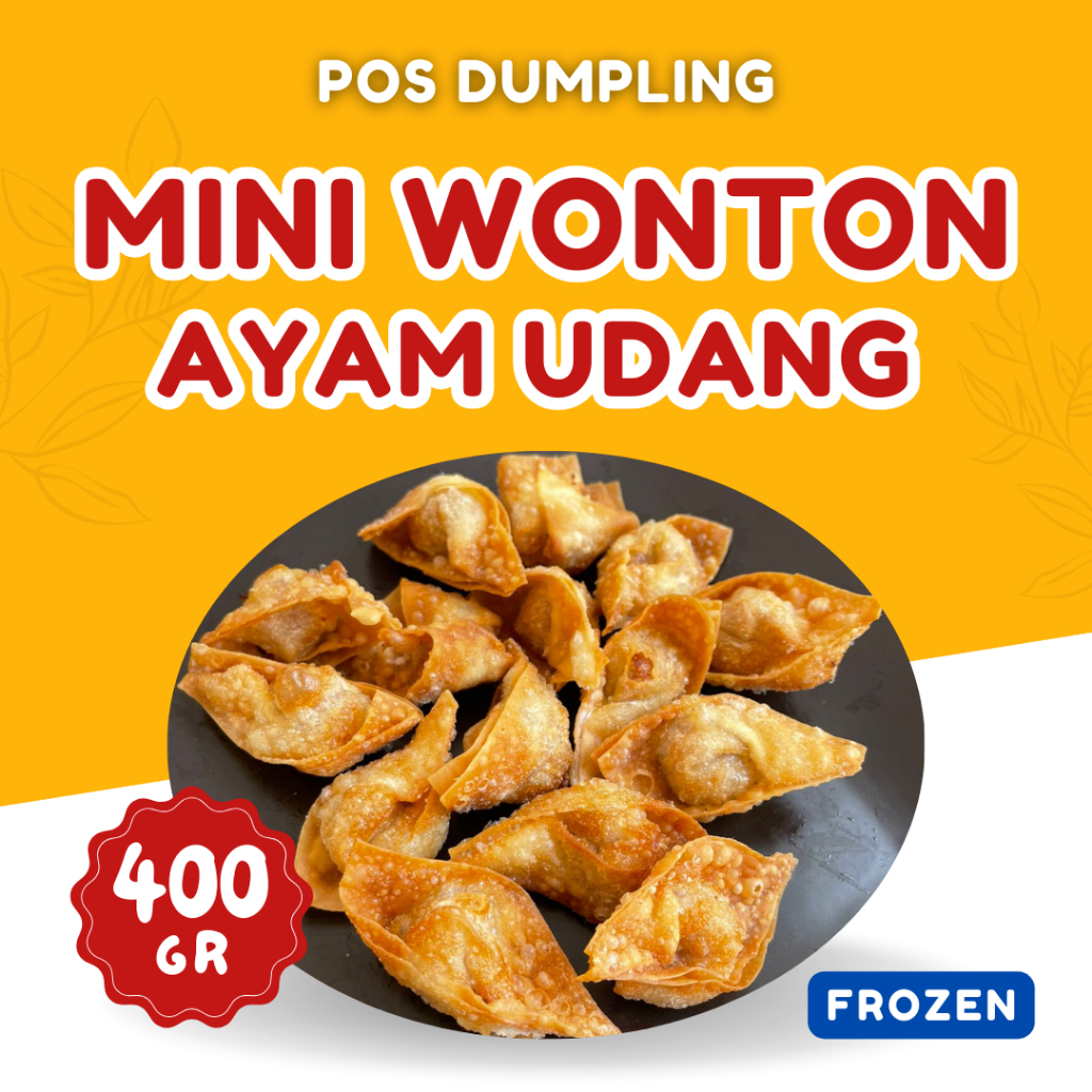 

DIMSUM PREMIUM MINI WONTON AYAM UDANG HALAL FROZEN (400GR)