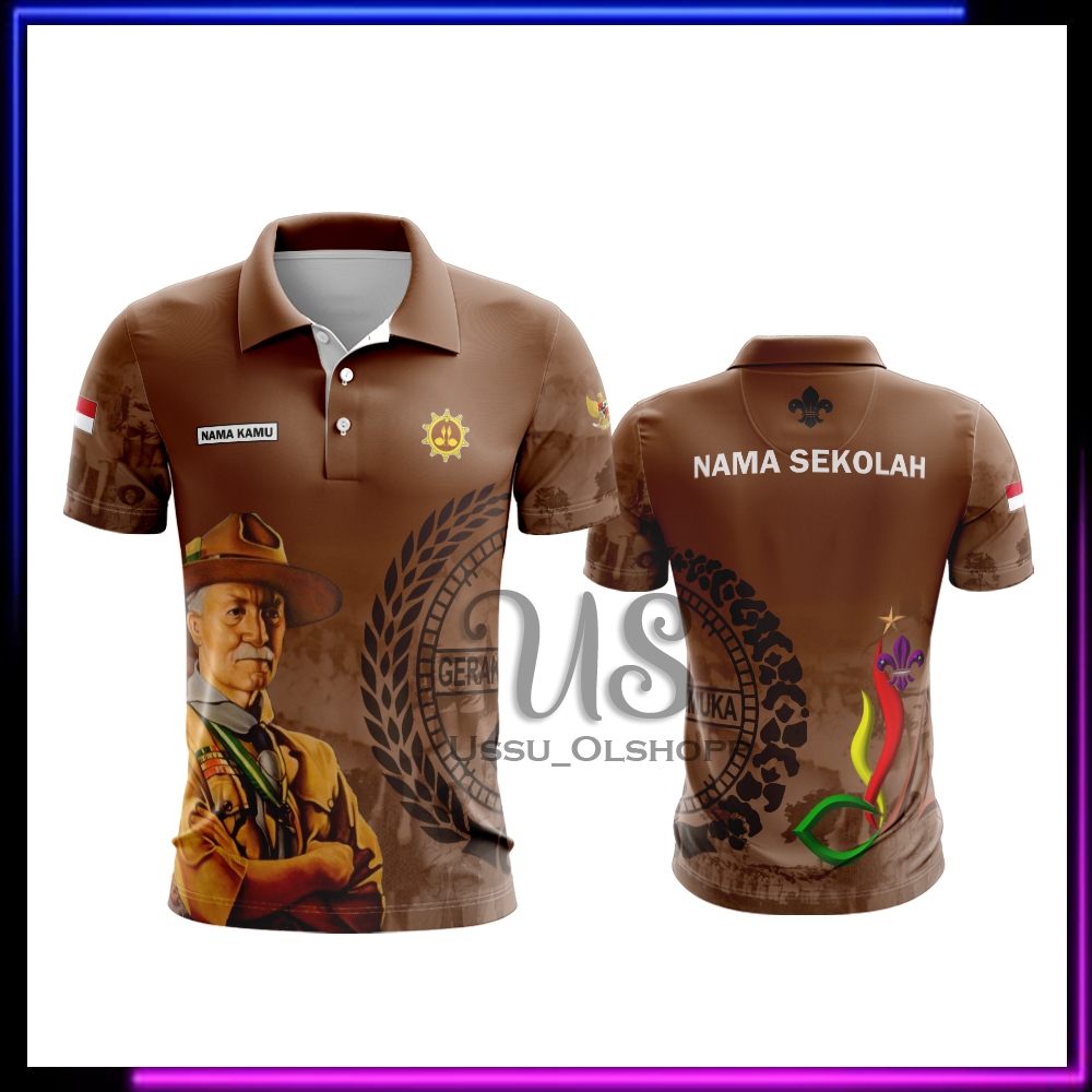 Baju Pramuka / Kaos Baju Jersey Pria Pramuka Pembina Fullprint / Jersey Pramuka