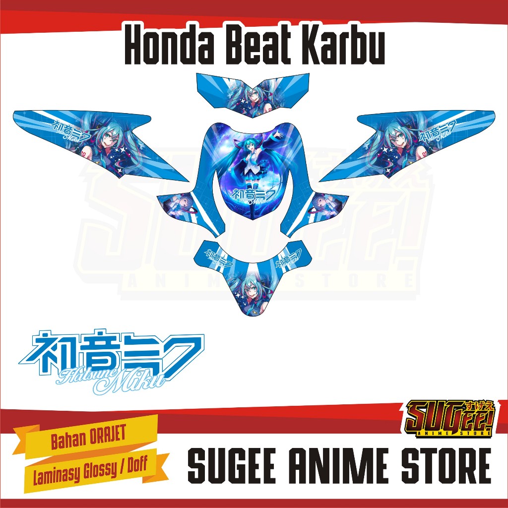 Sticker Anime Decal Motor Honda Beat Karbu Custom