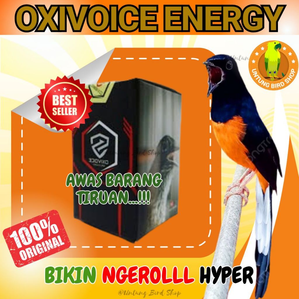 TERBUKTI Oxivoice Energy Original. Obat Burung Murai Kenari Kacer Cucak ijo Macet Bunyi