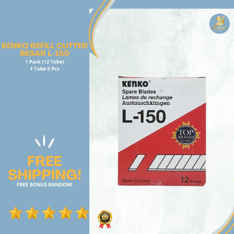 

Kenko Refill Cutter Besar L-150 | 1 Pack (12 Tube) | 1 Tube (5 Pisau)