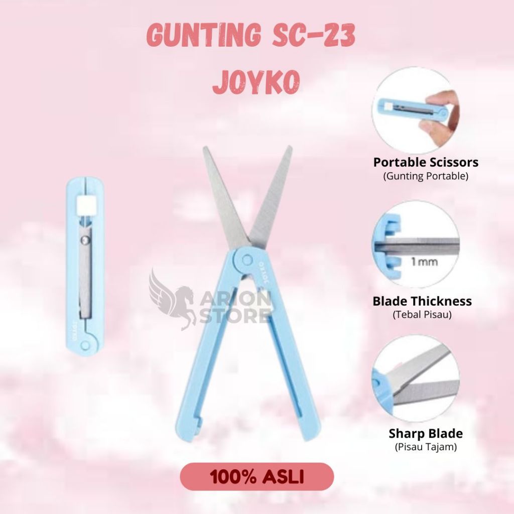 

[ARION STORE] GUNTING MINI PORTABLE JOYKO SC-23 / SCISSORS MINI PORTABLE SC-23 / GUNTING KECIL JOYKO SC-23 [PCS]