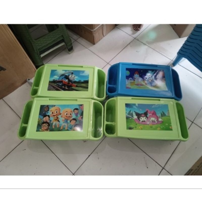 meja belajar laci karakter plastik