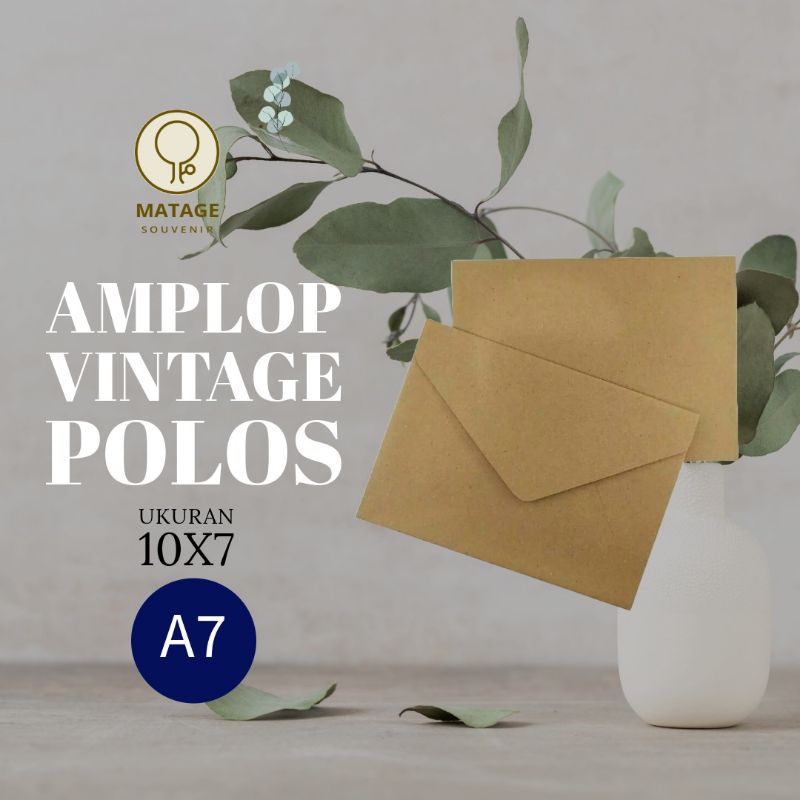 

A7 Amplop Vintage Kraft | Bahan Kraft 150GR | Ukuran 7x10CM A7 | Amplop Murah